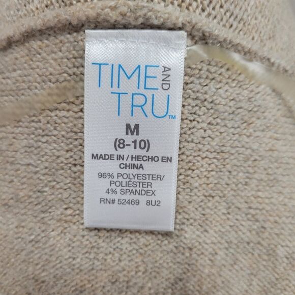 Time and Tru Tan‎ Open Front Sleeveless Duster Cardigan Size M - Picture 7 of 7